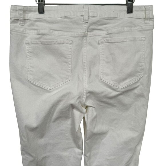 Lord and Taylor Skinny White Cotton Stretch Jeans Sz 16 Classic 5 Pocket - Picture 4 of 8